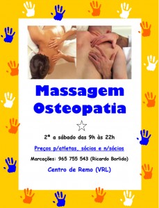 Cartaz Massagem e Osteopatia
